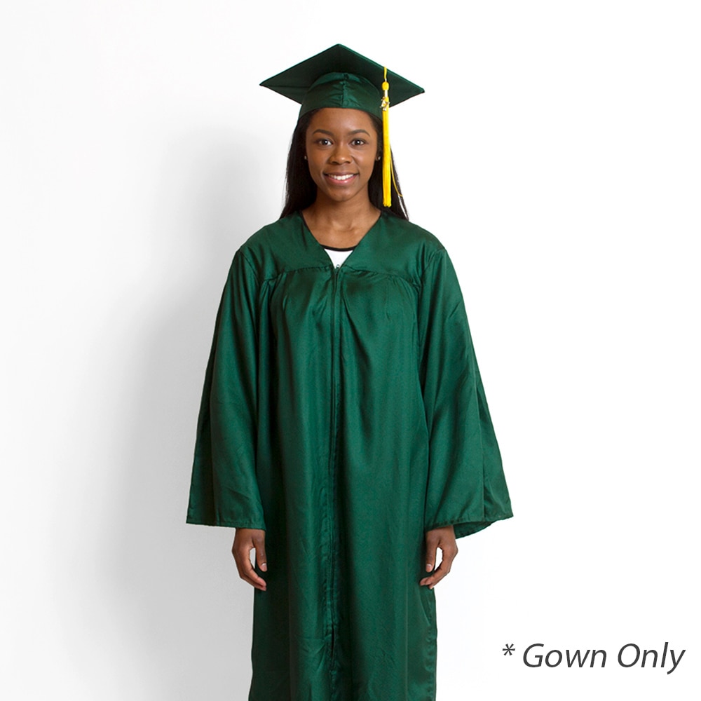 Green graduation on sale gown outfit